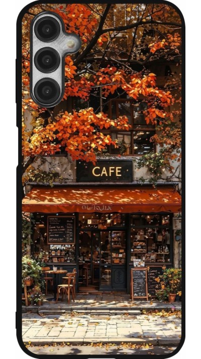 Coque Samsung Galaxy A14 5G - Silicone rigide noir Autumn 25 Coffee shop