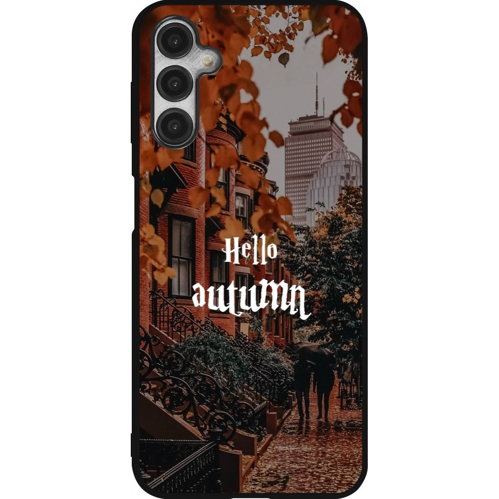 Coque Samsung Galaxy A14 5G - Silicone rigide noir Autumn 25 Hello autumn
