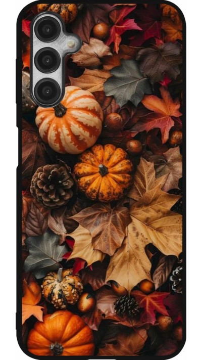 Coque Samsung Galaxy A14 5G - Silicone rigide noir Autumn 25 Pumpkin