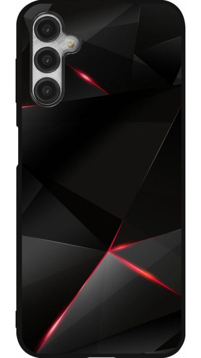 Coque Samsung Galaxy A14 5G - Silicone rigide noir Black Red Lines