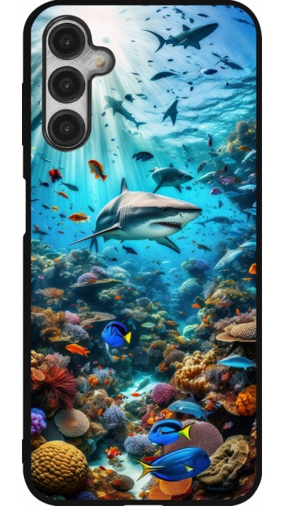 Samsung Galaxy A14 5G Case Hülle - Silikon schwarz Bora Bora Meer und Wunder