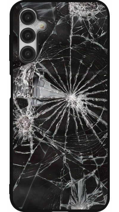 Coque Samsung Galaxy A14 5G - Silicone rigide noir Broken Screen