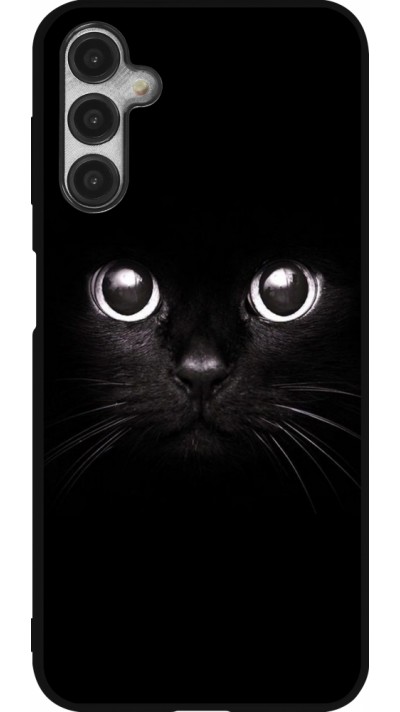 Coque Samsung Galaxy A14 5G - Silicone rigide noir Cat eyes