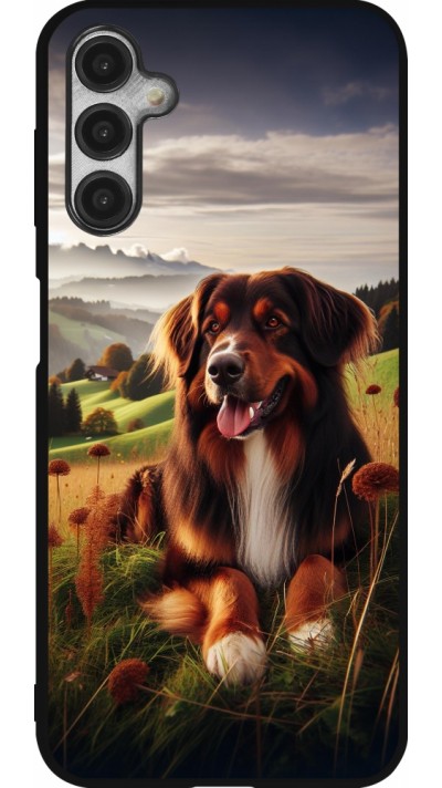 Samsung Galaxy A14 5G Case Hülle - Silikon schwarz Hund Land Schweiz