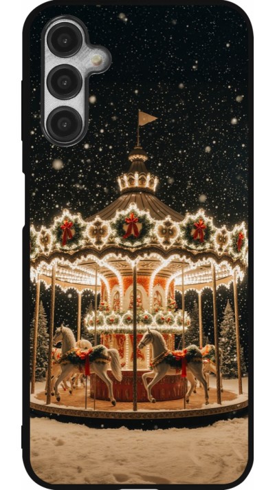 Coque Samsung Galaxy A14 5G - Silicone rigide noir Christmas 25 Carousel