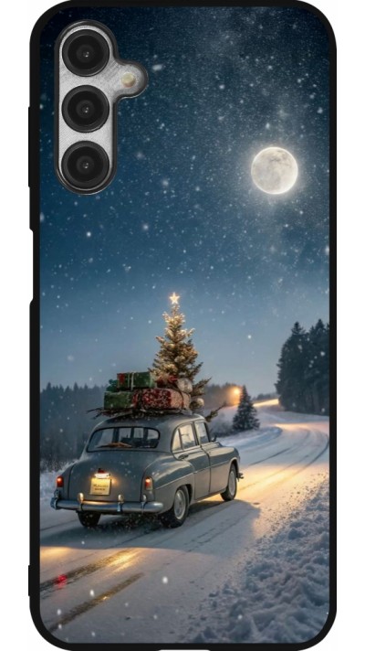 Coque Samsung Galaxy A14 5G - Silicone rigide noir Christmas 25 Car with Tree Xmas