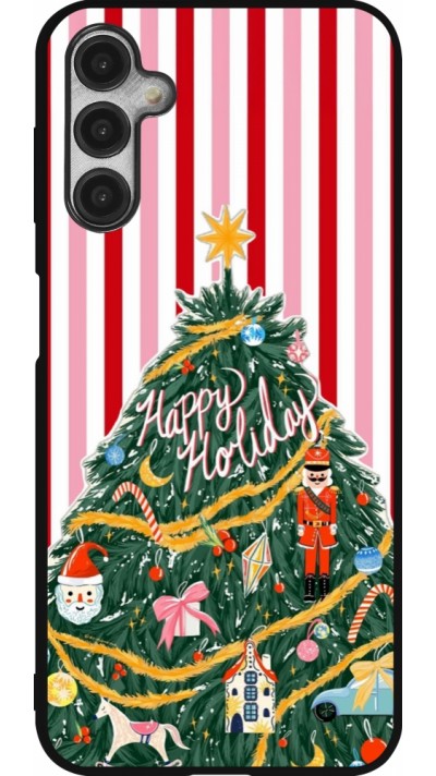 Coque Samsung Galaxy A14 5G - Silicone rigide noir Christmas 25 Happy Holiday