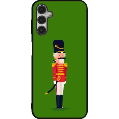 Coque Samsung Galaxy A14 5G - Silicone rigide noir Christmas 25 Nutcracker Green
