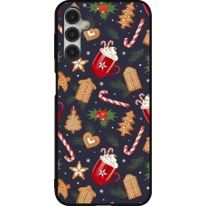 Samsung Galaxy A14 5G Case Hülle - Silikon schwarz Christmas 25 Pattern Gingerbread House
