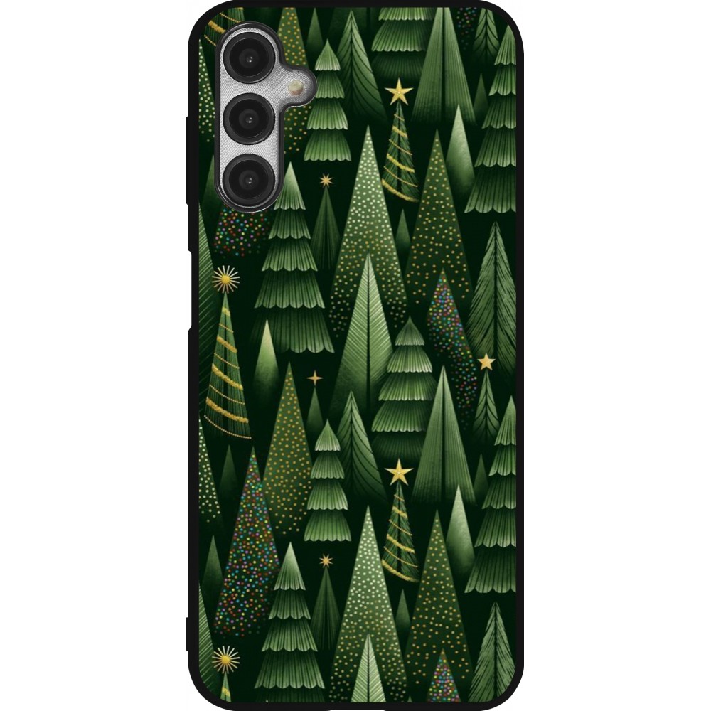 Samsung Galaxy A14 5G Case Hülle - Silikon schwarz Christmas 25 Pattern Xmas Tree