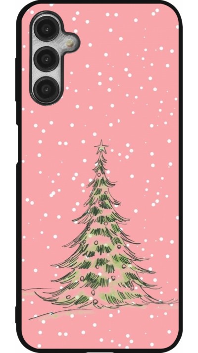 Coque Samsung Galaxy A14 5G - Silicone rigide noir Christmas 25 Pink Tree
