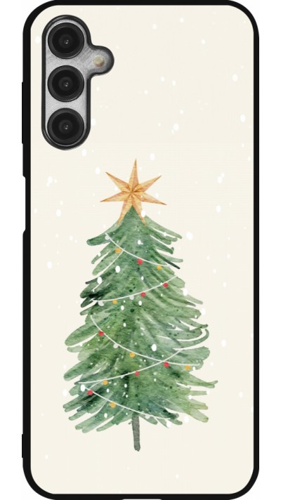Coque Samsung Galaxy A14 5G - Silicone rigide noir Christmas 25 Sketch Tree
