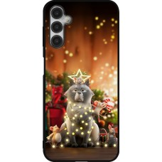 Coque Samsung Galaxy A14 5G - Silicone rigide noir Christmas 25 Xmas Cat