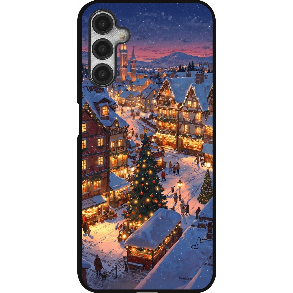 Coque Samsung Galaxy A14 5G - Silicone rigide noir Christmas 25 Xmas Village