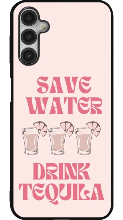 Samsung Galaxy A14 5G Case Hülle - Silikon schwarz Cocktail Save Water Drink Tequila