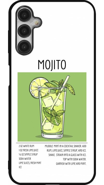 Coque Samsung Galaxy A14 5G - Silicone rigide noir Cocktail recette Mojito
