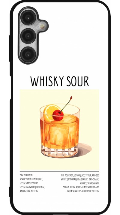 Samsung Galaxy A14 5G Case Hülle - Silikon schwarz Cocktail Rezept Whisky Sour