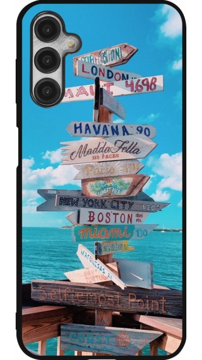 Samsung Galaxy A14 5G Case Hülle - Silikon schwarz Cool Cities Directions
