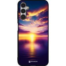 Samsung Galaxy A14 5G Case Hülle - Silikon schwarz Sonnenuntergang gelb violett