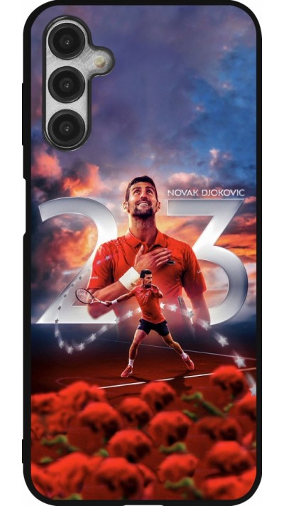Samsung Galaxy A14 5G Case Hülle - Silikon schwarz Djokovic 23 Grand Slam