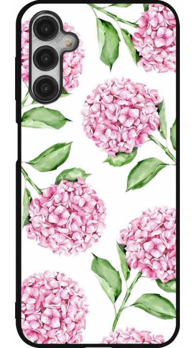 Samsung Galaxy A14 5G Case Hülle - Silikon schwarz Easter 2024 pink flowers