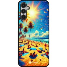Samsung Galaxy A14 5G Case Hülle - Silikon schwarz Sommer Paradies Farbe
