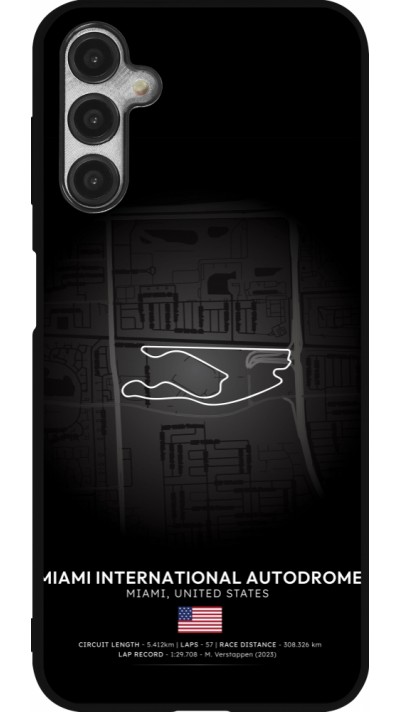 Coque Samsung Galaxy A14 5G - Silicone rigide noir F1 Track 2025 Miami