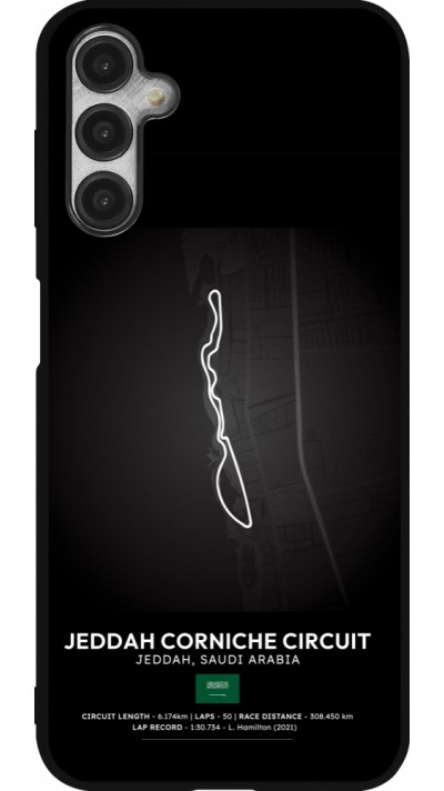 Coque Samsung Galaxy A14 5G - Silicone rigide noir F1 Track 2025 Saudi Arabia