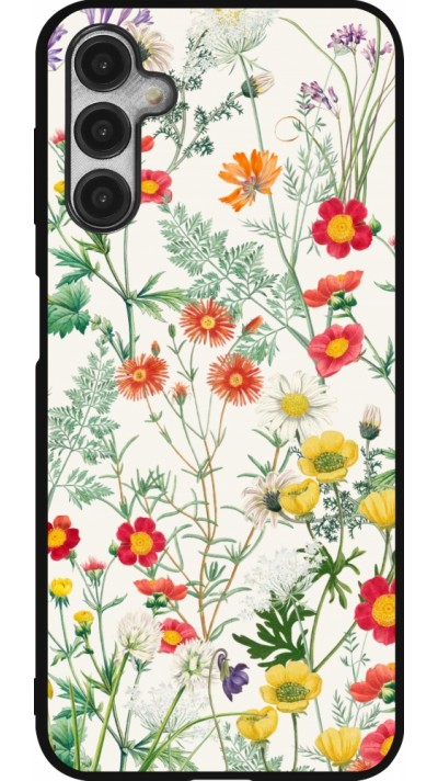 Samsung Galaxy A14 5G Case Hülle - Silikon schwarz Flora Botanical Wildlife