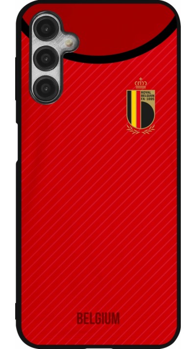 Coque Samsung Galaxy A14 5G - Silicone rigide noir Maillot de football Belgique 2022 personnalisable