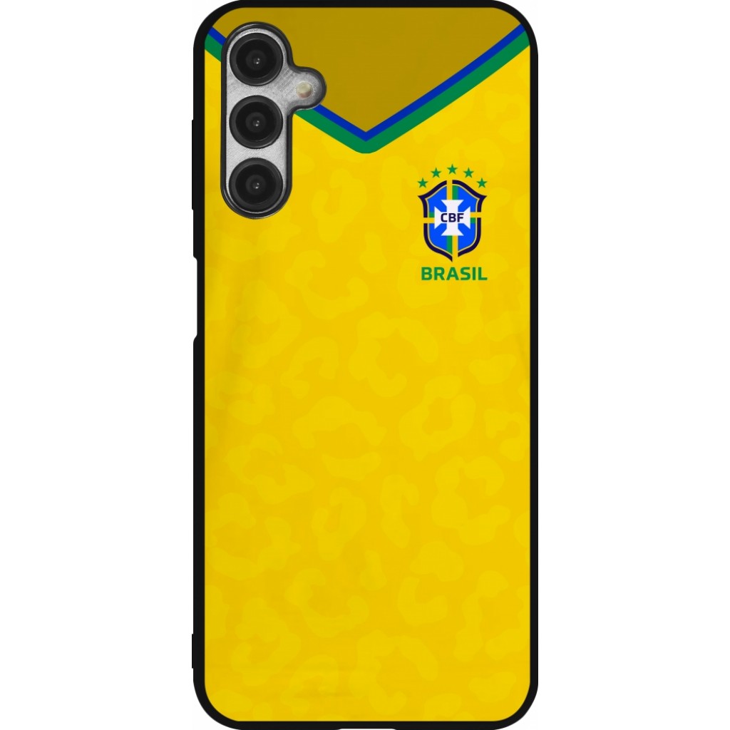 Coque Samsung Galaxy A14 - Foot Barça Barcelone - Silicone Souple Noir - Design Fan Officiel