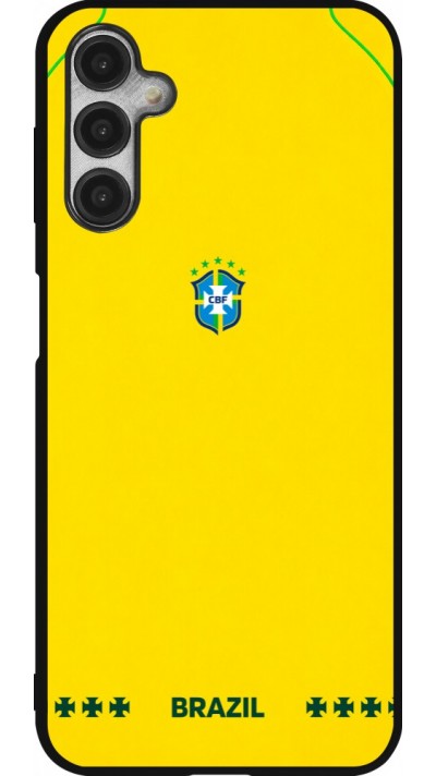 Samsung Galaxy A14 5G Case Hülle - Silikon schwarz Brasilien 2026 personalisierbares Fussballtrikot