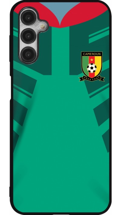 Coque Samsung Galaxy A14 5G - Silicone rigide noir Maillot de football Cameroun 2022 personnalisable