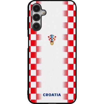 Coque Samsung Galaxy A14 5G - Silicone rigide noir Maillot de football Croatie 2026 personnalisable