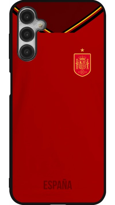 Coque Samsung Galaxy A14 5G - Silicone rigide noir Maillot de football Espagne 2022 personnalisable