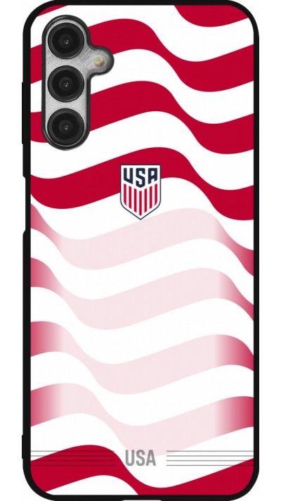 Coque Samsung Galaxy A14 5G - Silicone rigide noir Maillot de football États-Unis 2026 personnalisable