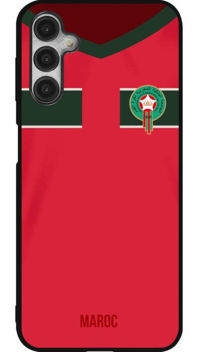 Samsung Galaxy A14 5G Case Hülle - Silikon schwarz Marokko 2022 personalisierbares Fussballtrikot