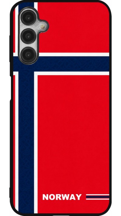 Samsung Galaxy A14 5G Case Hülle - Silikon schwarz Norwegen 2026 personalisierbares Fussballtrikot