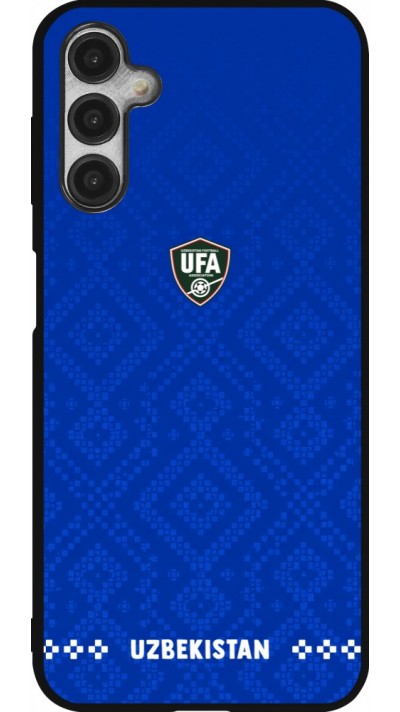 Coque Samsung Galaxy A14 5G - Silicone rigide noir Maillot de football Ouzbékistan 2026 personnalisable