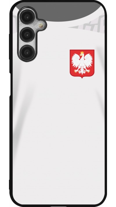 Coque Samsung Galaxy A14 5G - Silicone rigide noir Maillot de football Pologne 2022 personnalisable