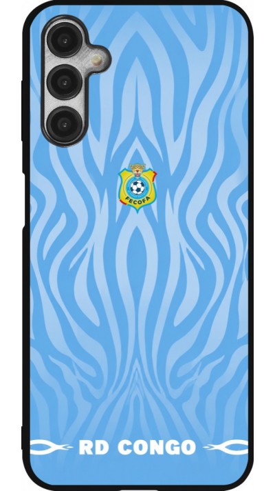 Samsung Galaxy A14 5G Case Hülle - Silikon schwarz Demokratische Republik Kongo 2026 personalisierbares Fussballtrikot