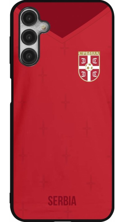 Samsung Galaxy A14 5G Case Hülle - Silikon schwarz Serbien 2022 personalisierbares Fussballtrikot