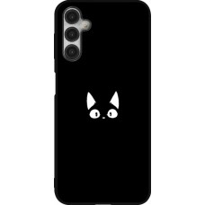 Samsung Galaxy A14 5G Case Hülle - Silikon schwarz Funny cat on black