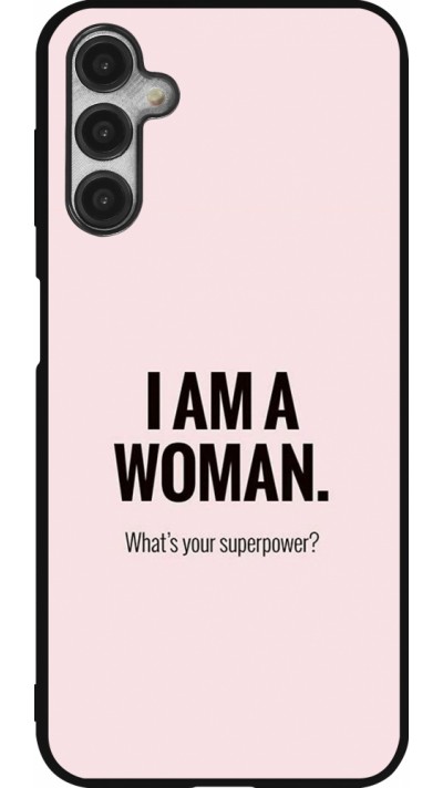 Coque Samsung Galaxy A14 5G - Silicone rigide noir I am a woman