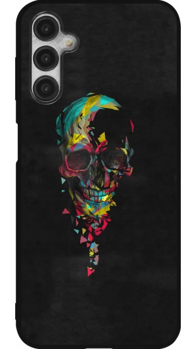 Coque Samsung Galaxy A14 5G - Silicone rigide noir Halloween 22 colored skull