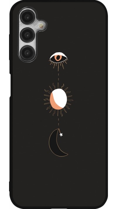 Coque Samsung Galaxy A14 5G - Silicone rigide noir Halloween 22 eye sun moon