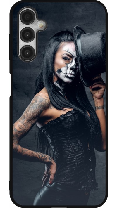 Samsung Galaxy A14 5G Case Hülle - Silikon schwarz Halloween 22 Tattooed Girl