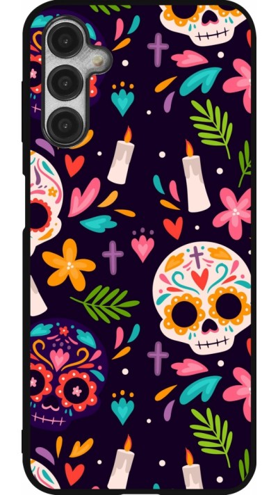Samsung Galaxy A14 5G Case Hülle - Silikon schwarz Halloween 2023 mexican style