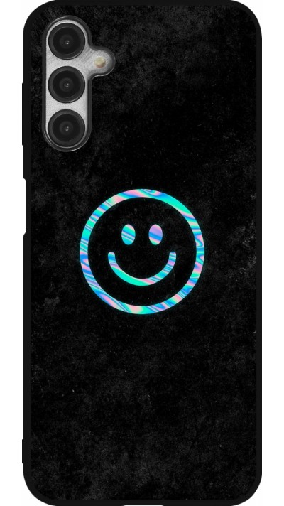 Samsung Galaxy A14 5G Case Hülle - Silikon schwarz Happy smiley irisirt
