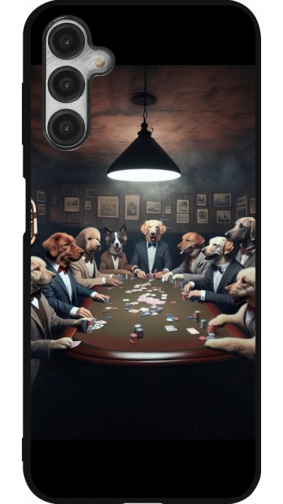 Coque Samsung Galaxy A14 5G - Silicone rigide noir Les pokerdogs